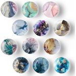 12Pcs Marble Texture Crystal Refrigerator Glass Magnetics