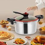 3L stainless steel low-pressure cooker, multi-functional double-handled soup pot