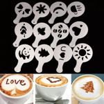 16Pcs/Set Coffee Printing Flower Model Cafe Latte Cappuccino