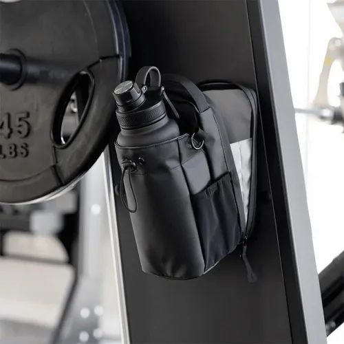 CustomWaterproof Nylon Zipper Magnet Phone Crossbody Pouch Sport Fitness Water Bottle Holder Magnetic Gym Bag for Gym with Strap