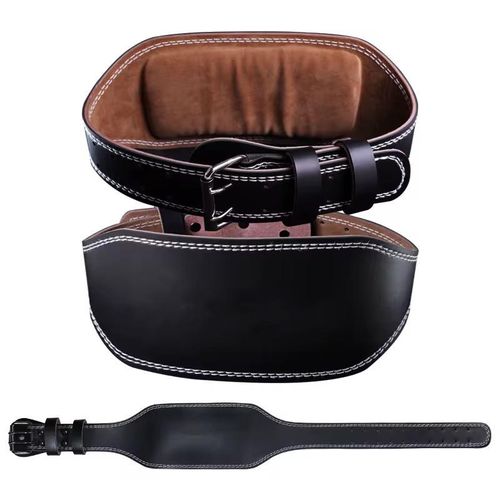 Premium Leather Weightlifting Exercise Belt Waist Support protection deep Squat Deadlift hard pull bench press  Powerlifting Gym Belt Unisex Wide Wrap Training Weight Lifting Double Buckle For Body Building Fitness Training