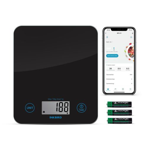 Inkbird Bluetooth Digital Kitchen Scale Smart Food Scale for Fitness Cooking