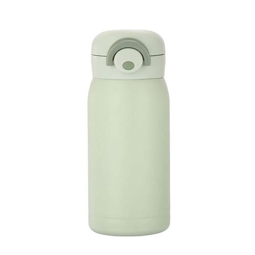 Flushrenic Mini Water Bottle,Thermal Cup With Snap Flip Lid Leak Proof,Cute Insulated Stainless Steel Bottle For Hot &amp; Cold Drink,BPA Free,Perfect for Coffee,beverage,Water,Tea (Green, 350ml)