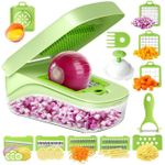 17pcs Multi-functional Vegetable Cutter, Slicer for Vegetables, Onions, and Fruits