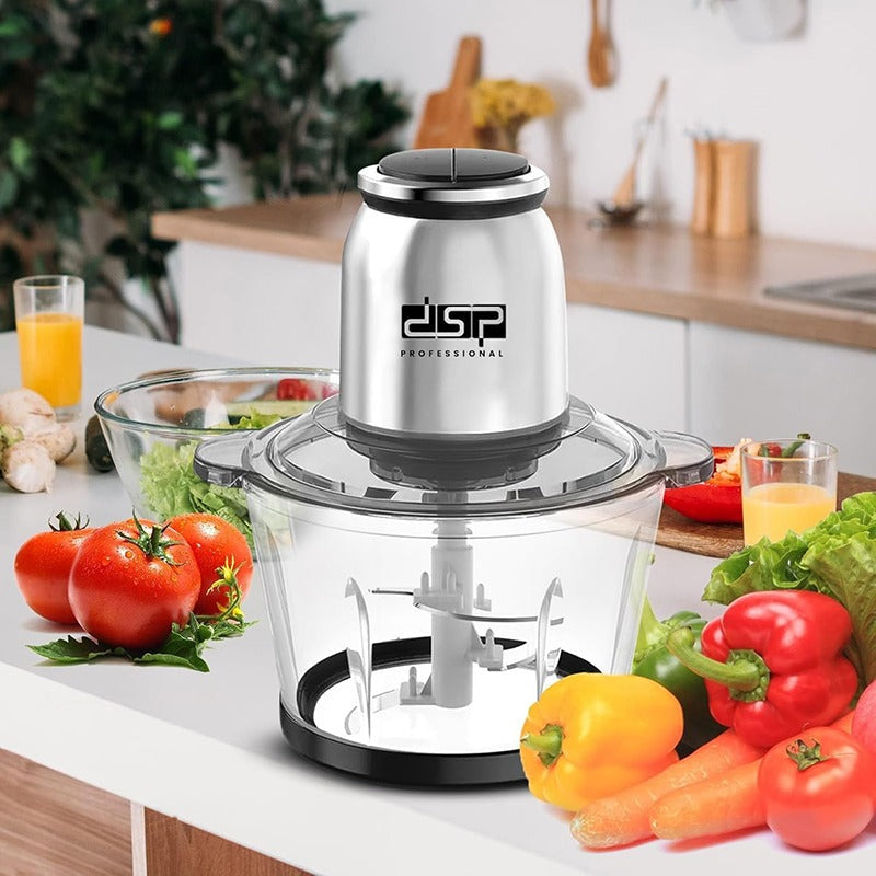 Stainless Steel Meat Blender Meat Mincer Grinder Electric Food Chopper For Meat Vegetables Fruits Nuts With 4 Sharp Blades, Meat Grinders With Bowl Heavy For Kitchen