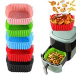 5pcs air fryer silicone pan set with non-stick silicone coating