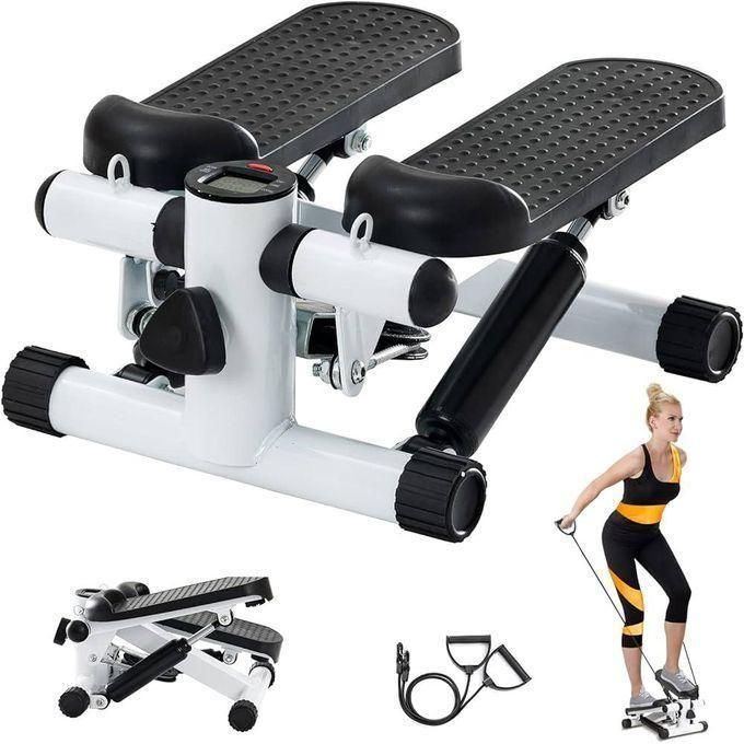 Mini Stepper Fitness Machine with Resistance Bands – Home Cardio &amp; Weight Loss Trainer