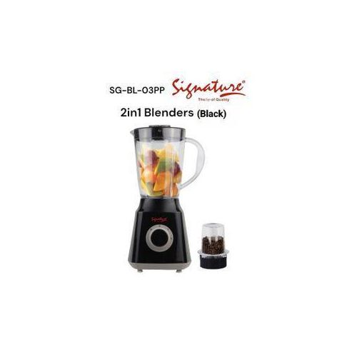 Signature  2 In 1 Blender With Unbreakable Jar &amp; Grinder For Coffee Beans Nuts Ice, Spices