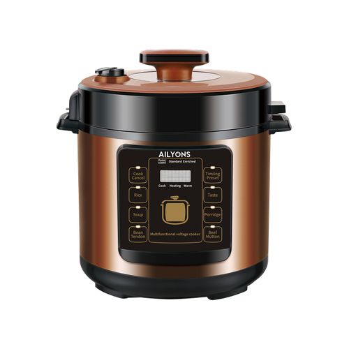 AILYONS LS-A4-6L Deluxe 6L Multi-Functional Electric Pressure Cooker Explosive Proof 1000W -Brown (1YR WRTY)