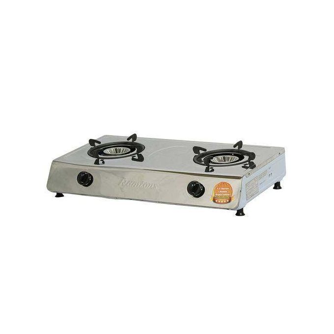Ramtons RG/544 - Stainless Steel Table Top 2 Burner Gas Cooker (1YR WRTY)