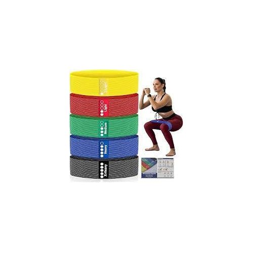 5-Level FABRIC Resistance Bands Sets with Different Hip Circle for Exercise / 5pc Resistance exercise Bands