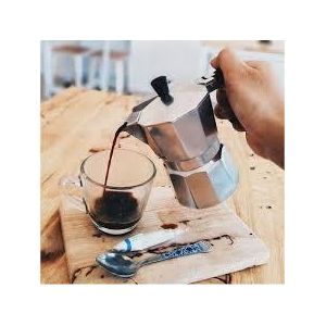 6 Cup Coffee Maker Stovetop Epresso Coffee Maker, Moka Coffee Pot with Coffee Percolator Design, Stainless Steel