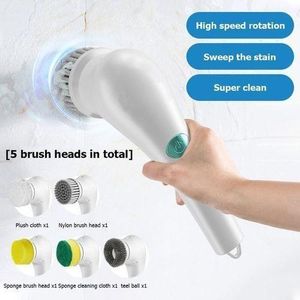 White - 5-in-1 Multifunctional USB Rechargeable Electric Cleaning Tool