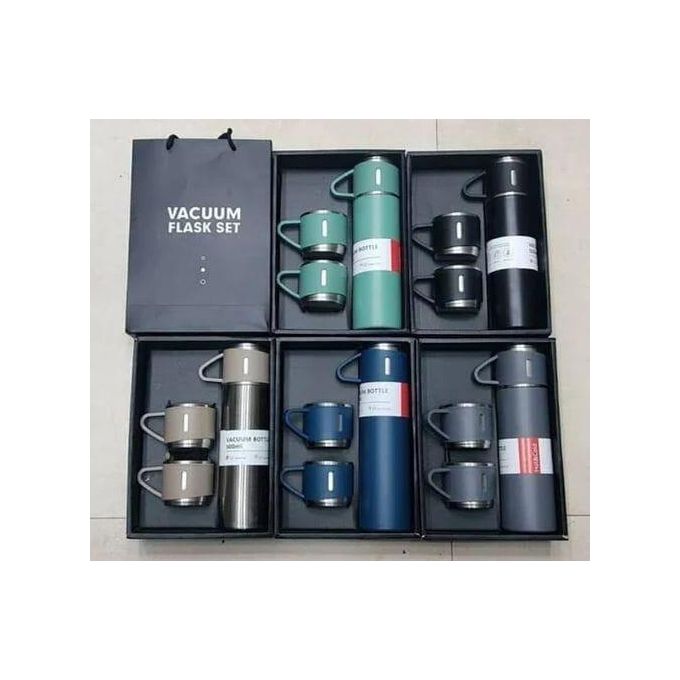 Un breakable stainless steel Gift pack thermocup 500ml +130ml cups &amp;gift bag