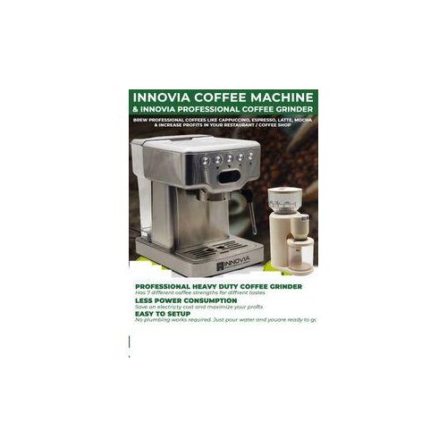 Innovia Coffee, Cappuccino Espresso Coffee Machine With Grinder