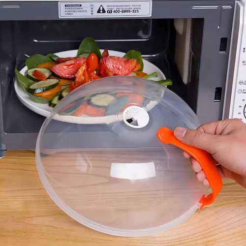 Microwave Food Cover with Steam Vents – BPA-Free Splatter Guard for Microwave Cooking Heat-Resistant and Dishwasher-Safe Fits Most Plate Sizes