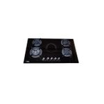 KHAL Hob 4 Gas(1 WOK) + 1 Electric Ceramic Plate ,Black Glass 90cm ID-5006