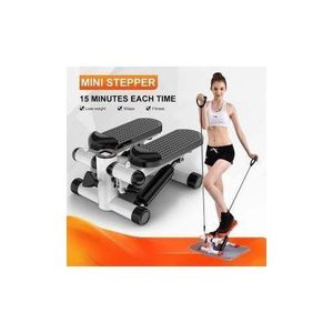 Mini Stepper with Resistance Band, Stair Stepping Fitness Exercise Home Workout Equipment for Full Body Workout