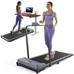 Slim Foldable Treadmill For Walking And Running, Cardio Exercise Machine, Preset And Adjustable Programs, With Wireless Remote Control -Upto 10km/hr