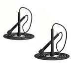 ShebSheb 2 Pack Jump Rope for Fitness, Speed Rope Skipping Rope for Men, Kids and Women, Jumping Rope for Workout, Tangle-Free PVC Long Jump Rope Set, Adjustable Exercise Jumping Rope for Adult