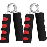 KipFit Hand Grips for Strength Training, Soft Foam Hand Workout Grippers, Strengthen Hand Grip Exerciser, 2 Pack