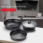 3-piece non-stick cookware set, best-selling soup pot, wok, frying pan, and cookware set