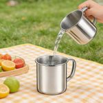 2 Pcs Set  Stainless Steel Kids Shatter-Resistant Water Cups