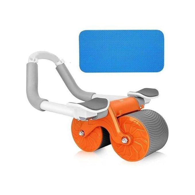 Automatic Rebound Abdominal Wheel With 2 Elbow Pads – Orange – Core Training Equipment