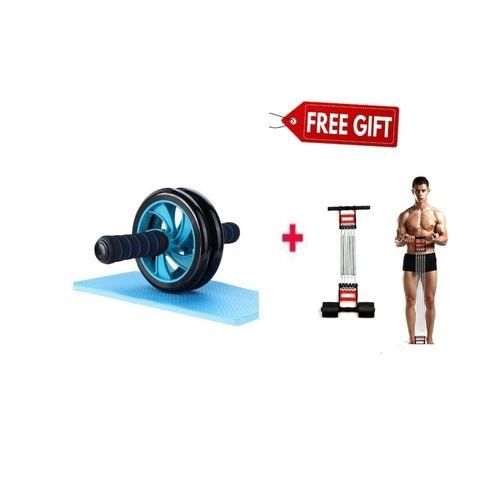AB Wheel Roller Exercise Wheel For Toned Abs + FREE Chest Expander