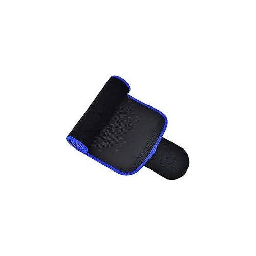 Waist Belt Made of Neoprene for Women &amp; Men for Tummy Exercise (Free Size)-Black/Blue