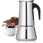 12 Cup 600 ml 20 oz Stovetop Espresso Maker Stainless Steel Moka Pot Espresso Maker Cafeteras Italian Coffee Maker Capable Moka Coffee Machine Greca Coffee Maker for Home Camping