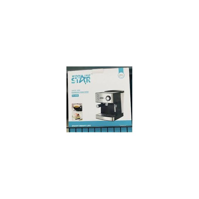 WINNING STAR  Espresso Machine Coffee Maker 850W with Foaming Milk Frother Wand Warm Cup Plate