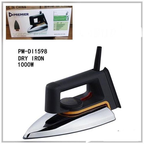 Premier Heavy Duty Dry NON STICK SOLEPLATE Iron Box