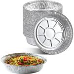 55 Pack Disposable Aluminum Pans for Baking, Roasting &amp; Reheating