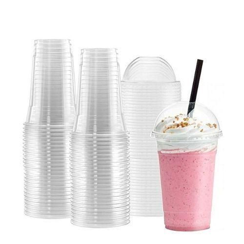 50Pcs Disposable Plastic Cups With Lids