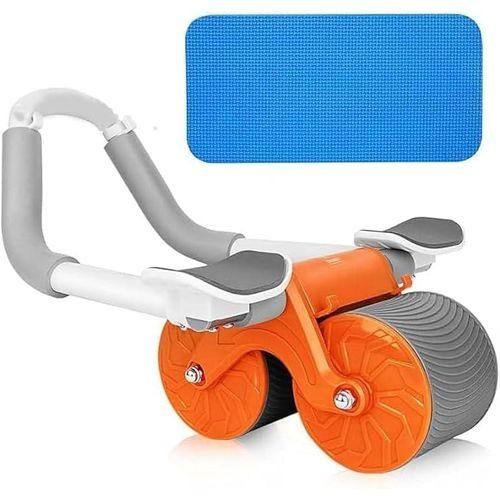 Automatic Rebound Abdominal Wheel With 2 Elbow Pads – Orange – Core Training Equipment