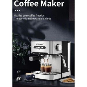 Sokany Programmable Espresso Coffee Machine,Brushed Stainless Steel