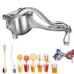 Manual Stainless Steel Juicer - Hand Press Lemon Squeezer with Filter Bag
