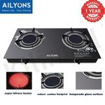 AILYONS AILYONS-Infrared Glass Top Burner Energy Saving Table Top Cooker with Durable Ceramic Infrared Plate Fast Heating Easy Clean Surface for Home Kitchen Use