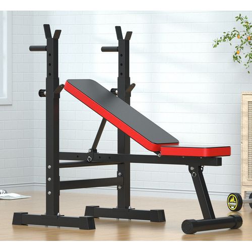 Multipurpose Weight Bench; Barbell Weights/Dipping Station