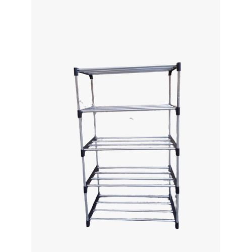 Nunix 5 Layer Portable Shoe Rack Slim Design Black