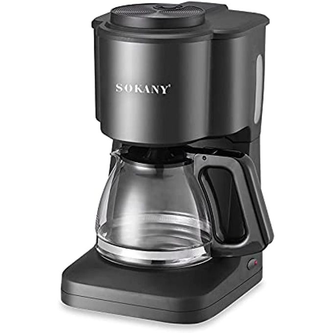 Sokany Coffee Maker With Auto Pause And Glass Carafe Coffee Maker With Easy On/Off Switch, Easy Pour, Non-Drip Carafe With Removable Filter Basket, Black