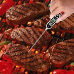 Digital Meat Food Thermometer for Cooking Kitchen BBQ, Probe Instant Read Thermometer with Long Probe for Candy Candle Milk Yogurt Deep Fry Roast Baking Temperature