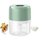 Electric Garlic Chopper 250ml, Portable Kitchen Meat Grinder，Mini USB Charging Wireless Food Slicer