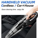 TIMBUTUS Wireless Vacuum Cleaner Rechargeable For Car Home, 120w