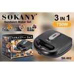 Sokany 3 In1 Sandwich Maker;Grill &amp;Sandwich Maker&amp;Waffle Maker