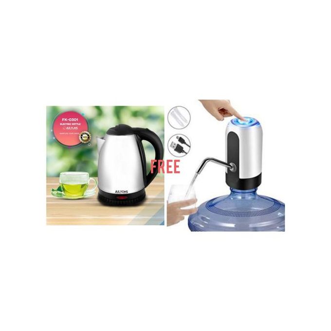 AILYONS Stainless Steel Cordless Kettle+ Free Electric Water Pump