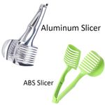 Aluminum Alloy and ABS Slicers for Fruits, Lemon Cutter, Tomato Slicer, Lemon Cutter (2 Pack)