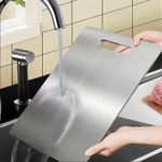 KnMn 34 x 24 CM Stainless Steel Cutting Board Double Sided Design, Household Use for Kitchen and Dining Room