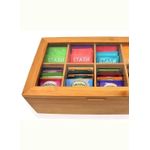 6 Slots Bamboo Tea Bags Organiser